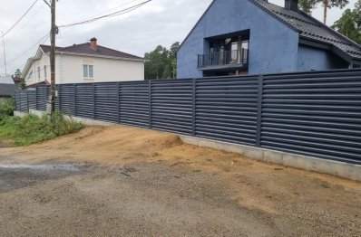 Монтаж забора "жалюзи", г. Заречный