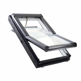 Окно мансардное R49 Н2EF c электроприводом, дерево (двухкамерное, среднеповоротное)