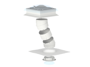 Световой туннель с жесткой трубой для плоской кровли (TCR)