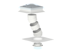 Световой туннель с жесткой трубой для плоской кровли (TCR)