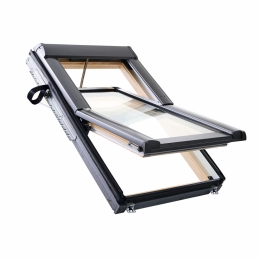 Окно мансардное R69 Н2EF c электроприводом, дерево (двухкамерное, среднеповоротное)