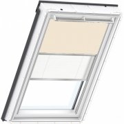 Затемняющая штора-плиссе Дуо бежевая DFD SK08 1085, 114*140 Затемняющая штора-плиссе Дуо бежевая DFD SK08 1085, 114*140